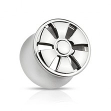 Čepić za uši od nehrđajućeg čelika, konkavni - motiv kotača