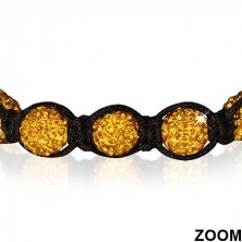 Shamballa narukvica - svjetlucave perlice zlatne boje, perlice od hematita