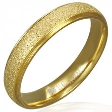 Čelični vjenčani prsten s brušenim zlatom