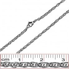 Lančić od nehrđajućeg čelika - gusto povezane ovalne karike