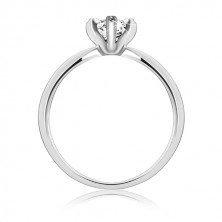 Sterling srebrni vjenčani prsten - cirkon u obliku suze