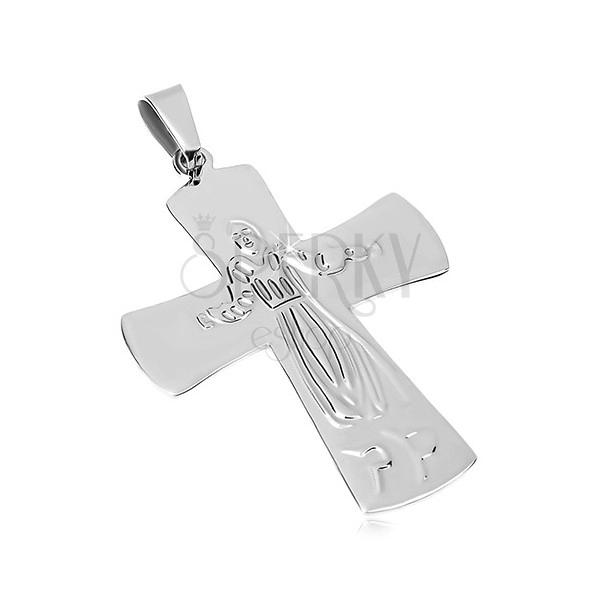 Privjesak od nehrđajućeg čelika, Isus na križu, srebrna boja