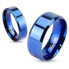 Čelični prsten - ravna plava traka, 6 mm
