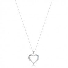 Srebrna ogrlica - širi svjetlucavi oblik srca