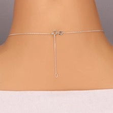 Srebrna ogrlica - širi svjetlucavi oblik srca
