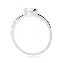 Zaručnički prsten od 925 srebra - ovalni cirkon u vijencu
